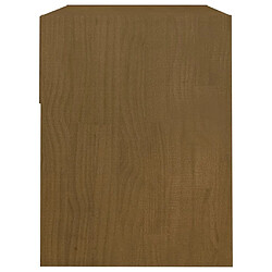 Maison Chic Table de chevet, Table de Nuit, Meuble de rangement Marron miel 40x31x40 cm Bois de pin massif pas cher