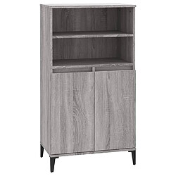 Maison Chic Buffet,Meuble de Rangement,commode pour salon,Cuisine Sonoma gris 60x36x110 cm Bois d'ingénierie -MN13036