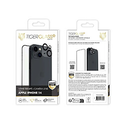 Tiger Pack Protecteur de caméra + Protège-écran pour iPhone 14 en Verre Recyclé Transparent