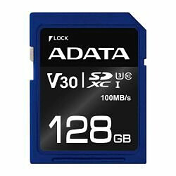 ADATA ASDX128GUI3V30S-R mémoire flash 128 Go SDXC Classe 10 UHS-I (ADATA Premier Pro SDXC UHS-I U3 128GB 95/60 MB/s)