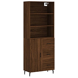 Maison Chic Buffet,Meuble de Rangement,commode pour salon,Cuisine Chêne marron 69,5x34x180 cm Bois d'ingénierie -MN23438