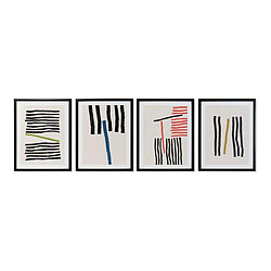 Cadre DKD Home Decor Lines Abstrait Moderne (35 x 3 x 45 cm) (4 Unités)