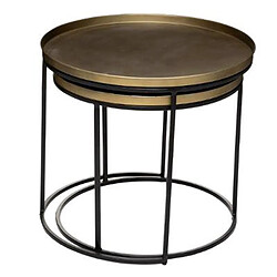 Atmosphera, Createur D'Interieur Lot de 2 tables café metal Basile - ATMOSPHERA