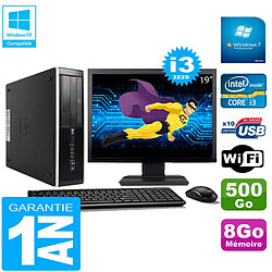 PC HP Compaq Pro 6300 SFF I3-3220 8Go 500Go Graveur DVD Wifi W7 Ecran 19" - Occasion