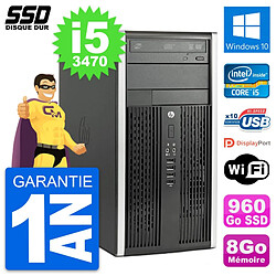 PC Tour HP Compaq Pro 6300 CMT Intel i5-3470 RAM 8Go SSD 960Go Windows 10 Wifi · Occasion 