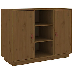 vidaXL Buffet Marron miel 100x40x75 cm Bois massif de pin