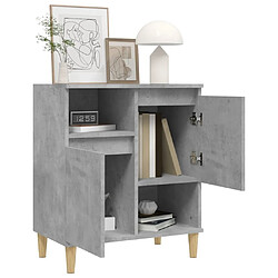 Acheter Maison Chic Buffet,Meuble de Rangement,commode pour salon,Cuisine Gris béton 60x35x70 cm Bois d'ingénierie -MN97415