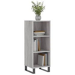 vidaXL Buffet sonoma gris 34,5x32,5x90 cm bois d'ingénierie