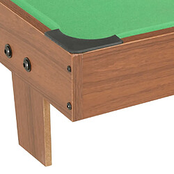 Acheter vidaXL Mini table de billard 3 pieds 92x52x19 cm Marron et vert