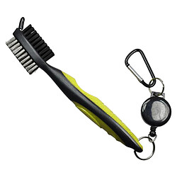 Nettoyeur De Brosse Pour Club De Golf Outil De Nettoyage De Rainure De Tyrolienne Rétractable Gris Nettoyant pour rainure de brosse pour club de golf