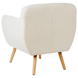 Beliani Fauteuil Bouclé Blanc MELBY pas cher