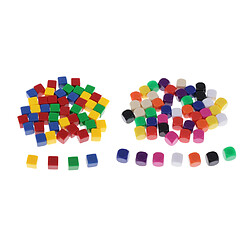 Jeu de société Dice D6 Dés Vierges 16 mm Set/ 100pcs Blocs de Construction Cube Coloré Bloc de Alphabet Numéro DIY Jouet éducatif Préscolaire