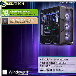 Sedatech PC Gamer Pro • AMD Ryzen 9 7950X • RTX4090 • 64Go DDR5 • 2To SSD M.2 • Windows 11