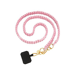 Fairplay Bijou téléphone portable, Chaine grosse maille 120cm VITTORA (Rose) 