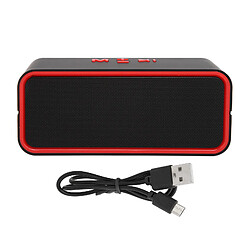 ComfortXL Haut-parleur bluetooth sans fil 5.0 stéréo, enceinte portable avec caisson de basses pour ordinateur portable mobile rouge