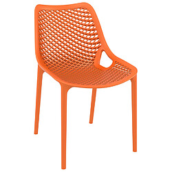 Alterego Chaise moderne 'BLOW' orange en matière plastique