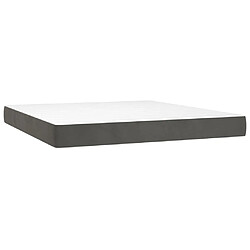 vidaXL Matelas de lit à ressorts ensachés 160x210x20 cm velours