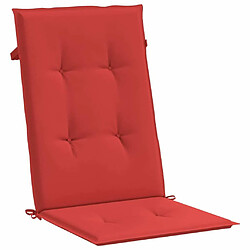 Acheter Maison Chic Coussins Confort,Coussins de chaise de jardin dossier haut lot de 4 rouge tissu -GKD22276