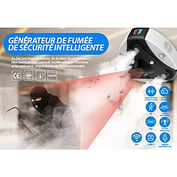 Générateur de Brouillard Sécurité Antivol Sans fil Wifi Caméra Surveillance JT-043S 360° HD 1080P Détection de mouvement PIR Blanc