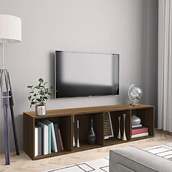 vidaXL Bibliothèque/Meuble TV Chêne marron 143x30x36cm Bois ingénierie