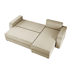 Avis Bestmobilier Harvey - canapé d'angle réversible - convertible - avec coffre - en velours - 4 places - style contemporain