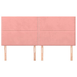 Avis Maison Chic Lot de 4 Têtes de lit design pour chambre - Décoration de lit Rose 80x5x78/88 cm Velours -MN70822