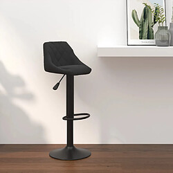 vidaXL Tabouret de bar Noir Velours 