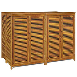 Helloshop26 Coffre boîte meuble de jardin rangement 140 x 87 x 104 cm bois massif d'acacia 02_0013007