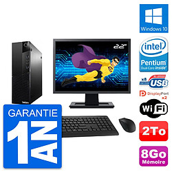 PC Lenovo M83 SFF Ecran 22" Intel G3220 RAM 8Go Disque Dur 2To Windows 10 Wifi - Occasion