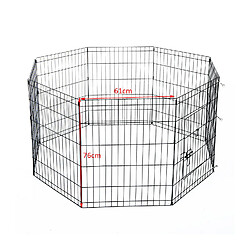 Bcelec Parc à Chiots, enclos pour chiens et autres animaux, 8 panneaux 76x61, modulable