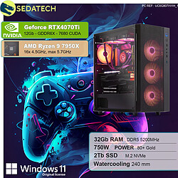 Sedatech PC Gamer Pro • AMD Ryzen 9 7950X • RTX4070Ti • 32 Go DDR5 • 2To SSD M.2 • Windows 11