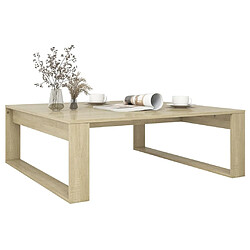 Avis vidaXL Table basse Chêne sonoma 100x100x35 cm Bois d'ingénierie