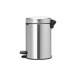 Brabantia 113222 Poubelle à Pédale Newicon avec Seau en Plastique, 3 L - Acier Mat