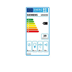 Hotte décorative inclinée 90cm 51db 441m3/h noir - LC91KLT60 - SIEMENS