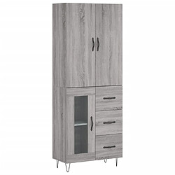 Maison Chic Buffet,Meuble de Rangement,commode pour salon,Cuisine Sonoma gris 69,5x34x180 cm Bois d'ingénierie -MN10632