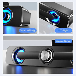 Universal Noir Bluetooth Barre de son TV USB Haut-parleur d'ordinateur Barre de son pour ordinateur Haut-parleur d'ordinateur portable Subwoofer d'ordinateur(Le noir) pas cher