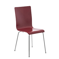 Decoshop26 Lot de 4 chaises de cuisine en bois rouge et métal CDS10161