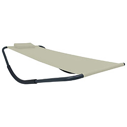 vidaXL Lit de jardin Crème 200x90 cm Acier