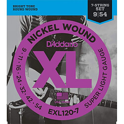 D'addario EXL120-7 - Jeu de cordes guitare électrique 7 cordes