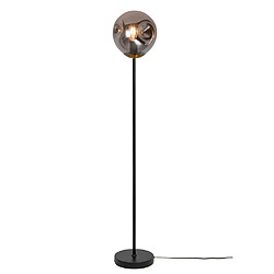 Sampa Helios Lampadaire d'intérieur design Riga 155cm métal et verre gris fumé compatible LED