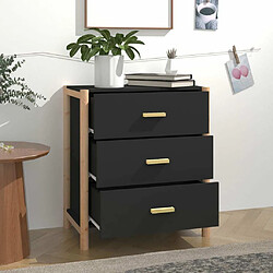 Avis Maison Chic Commode Buffet - Meuble de rangement Noir 62x38x70 cm Bois d'ingénierie -GKD40492