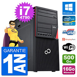 PC Tour Fujitsu Esprimo P720 Intel i7-4790 RAM 16Go Disque 500Go Windows 10 Wifi - Occasion