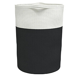 Acheter vidaXL Panier de rangement noir et blanc Ø49x65 cm coton