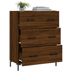 Avis vidaXL Buffet chêne marron 69,5x34x90 cm bois d'ingénierie