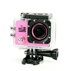 Yonis Caméra sport waterproof Camera Embarquée Sports Wi-Fi LCD Caisson Étanche Waterproof HD 12 Mp Rose 8 Go YONIS