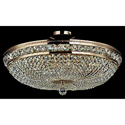 MAYTONI Plafonnier semi-encastré or et cristal, 12 lumières, E14