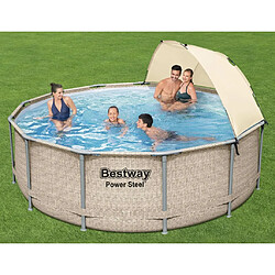 Bestway Ensemble de piscine avec auvent Power Steel 396x107 cm