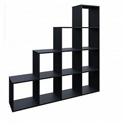 Mpc Etagère Escalier 10 Cases En Noir 143 X 138 X 29 Cm (lxhxp)