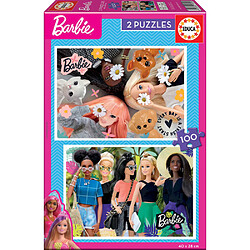 Educa Borras 2 puzzles de 100 pieces Barbie 