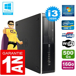 PC HP Compaq 8300 SFF Core I3-3220 Ram 16Go Disque 500 Go Graveur DVD Wifi W7 - Occasion